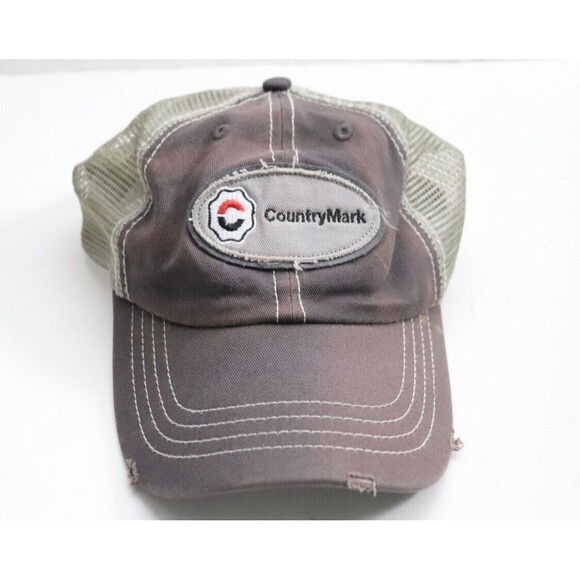 Countrymark‎ Vintage Grey Mesh SnapBack Hat - Picture 1 of 6
